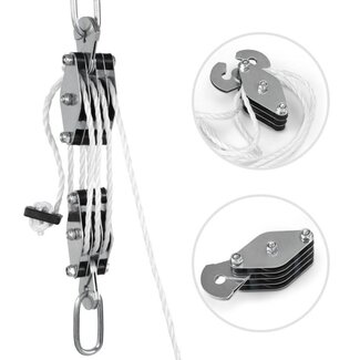 Benson Handtakel - Katrol 180 kg - Hefhoogte 3 m - 20 m Touw - Polypropyleen