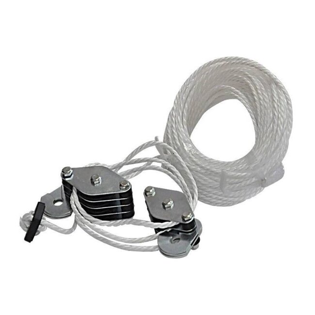 Benson Handtakel - Katrol 180 kg - Hefhoogte 3 m - 20 m Touw - Polypropyleen