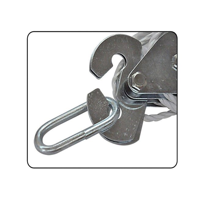 Benson Handtakel - Katrol 180 kg - Hefhoogte 3 m - 20 m Touw - Polypropyleen