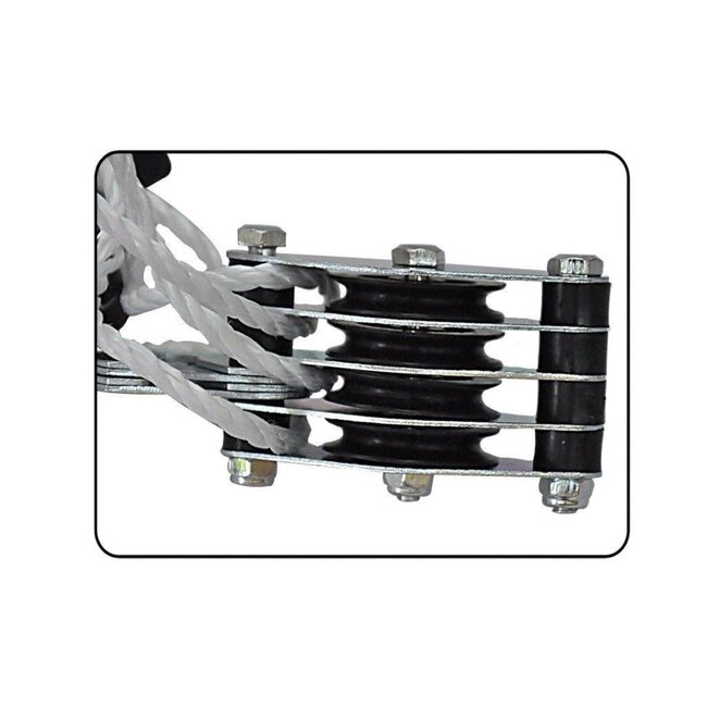 Benson Handtakel - Katrol 180 kg - Hefhoogte 3 m - 20 m Touw - Polypropyleen