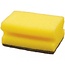 Magic Clean Jumbo schuurspons - ergonomische grip - 4 stuks - geel/groen