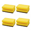 Magic Clean Jumbo schuurspons - ergonomische grip - 4 stuks - geel/groen