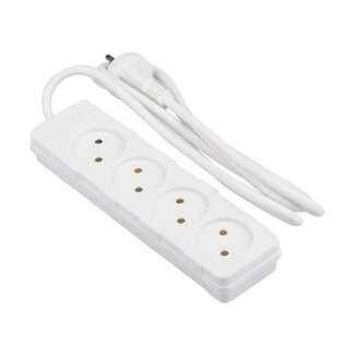 Benson Stekkerdoos - 4 aansluitpunten - 5 meter snoer - Wit - Binnengebruik