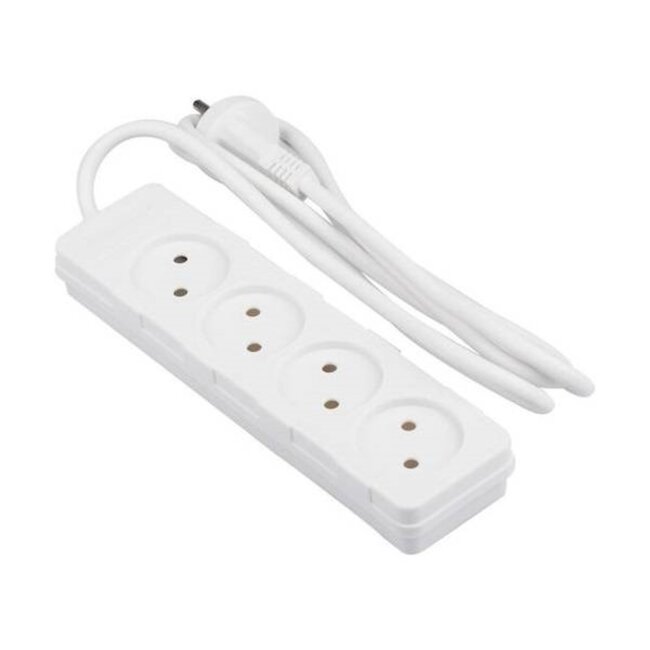 Benson Stekkerdoos - 4 aansluitpunten - 5 meter snoer - Wit - Binnengebruik