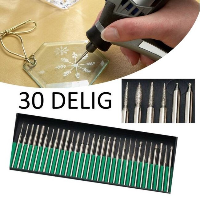 Benson Multitool diamantfrezen - 30-delige set - 3.2 mm - veelzijdig gebruik