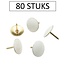 Benson Punaises - Witte kop - Plat - 2 mm - 80 stuks