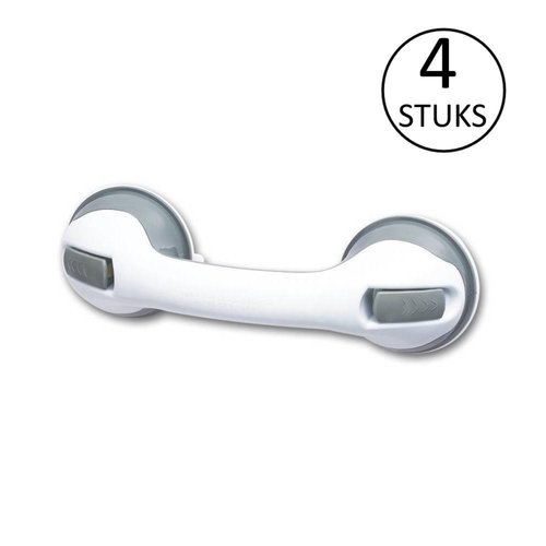 Benson Zuignap - met Grip - Handgreep - Badkamer - Multifunctioneel - 4 stuks Benson Zuignap - met Grip - Handgreep - Badkamer - Multifunctioneel - 4 stuks