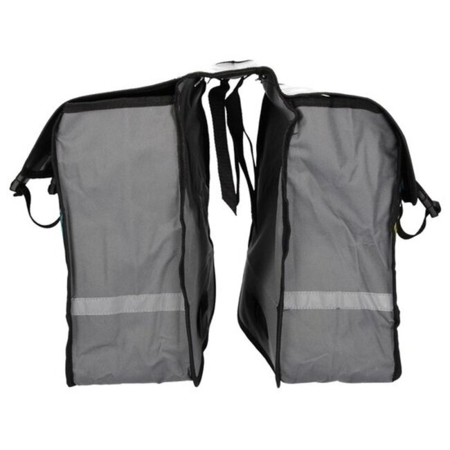Lastpak Dubbele fietstas - 35 liter - waterdicht - bloemmotief - reflecterende strips