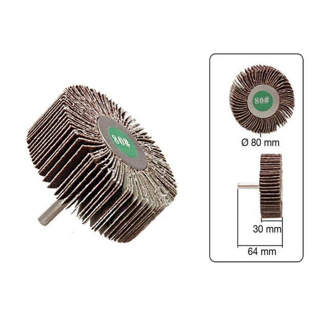 Benson Lamellenwiel K80 - Efficiënt Schuren - 80 x 30 mm - Voor Boormachines