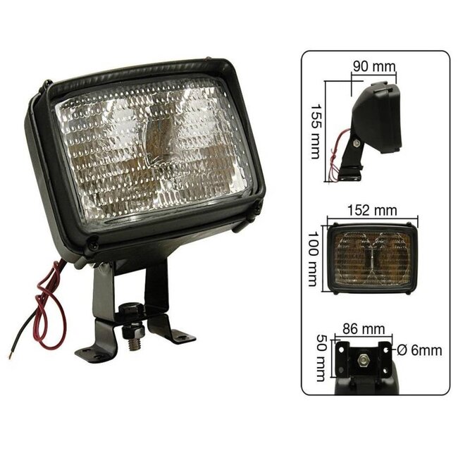 Benson Dubbele werklamp - krachtige verlichting - spatwaterdicht - slagvaste behuizing - 12V