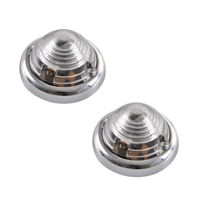 Benson Zijlamp Markeringslamp - Ronde Set - 70 mm - Wit - Inclusief Lampjes