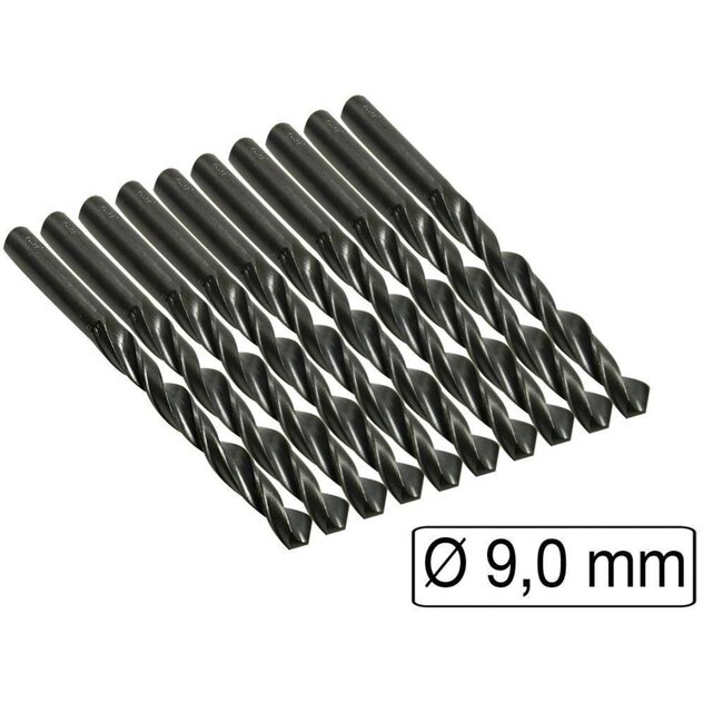 Benson Metaalboor set - spiraalboren - 9 mm - 10 stuks - precisie en duurzaamheid