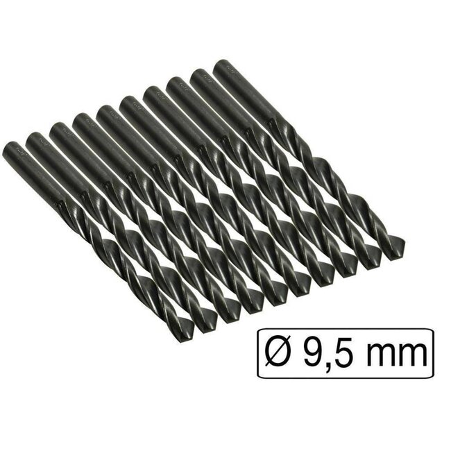 Benson Metaalborenset - 9.5 mm - Precisie - 10 stuks - Voor metaal en hout