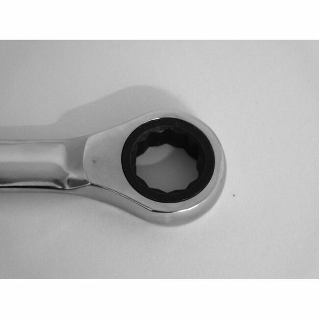 Hofftech 6-delige ringratelsleutelset - chroom-vanadiumstaal - 8 t/m 17 mm - hoogglans gepolijst