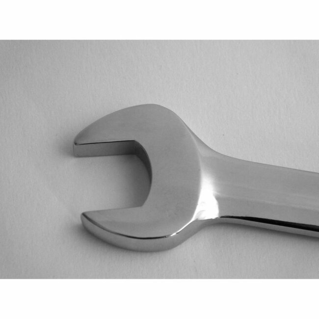 Hofftech 6-delige ringratelsleutelset - chroom-vanadiumstaal - 8 t/m 17 mm - hoogglans gepolijst