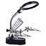 Benson Derde handje met LED-verlichting en vergrootglas - precisiewerk en soldeerwerk - 7 cm zwanenhals - 2 lenzen - soldeerbouthouder