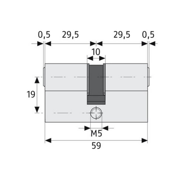 Stahlex Euro profielcilinder - gelijksluitend - 60 mm - 4 stuks - inclusief 6 sleutels