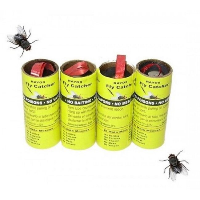 Benson Vliegenvangers - Plakstrip - 4 stuks - Eenvoudig en effectief