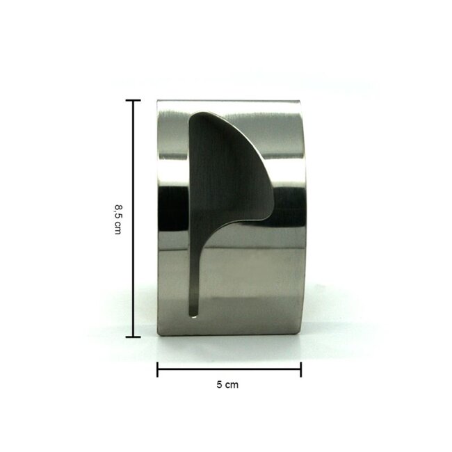 Benson Stijlvolle handdoekhaak - geborsteld RVS - 50 x 85 mm