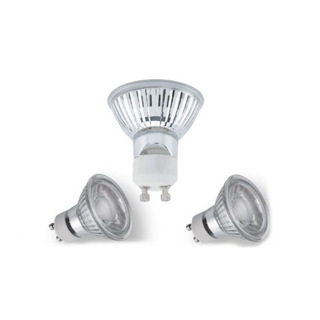 Benson GU10 Ledlampen - 5W - Glas - 3000K - warm wit - 400 lumen - Niet dimbaar - 3 stuks