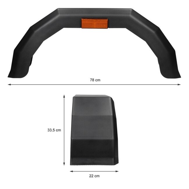 Benson Flexibel kunststof spatbord - Geschikt voor 13, 14 en 15 inch wielen - Duurzaam en stijlvol