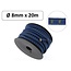 Benson Elastiek op rol - 20 meter - 8 mm - weerbestendig - blauw/geel