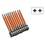Hofftech Langbit set - 70 mm - getande hoofden - plastic coating - 10-delig