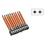 Hofftech Langbit set - 70 mm - getande hoofden - plastic coating - 10-delig