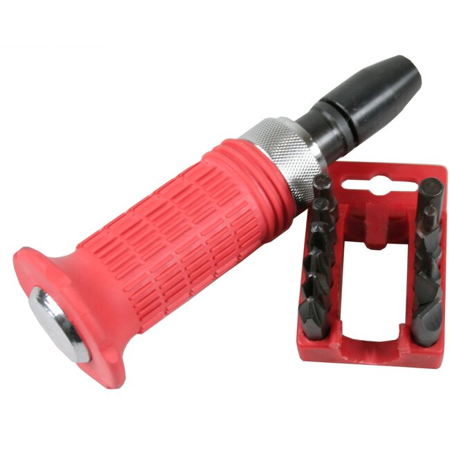 Hofftech Schroevendraaierset - Platkop, Kruis & Inbusbitjes - 13-delig - Verchroomd Staal