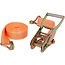 Benson Spanband met ratel - 5 meter - 3 ton capaciteit - oranje - inclusief 2 haken