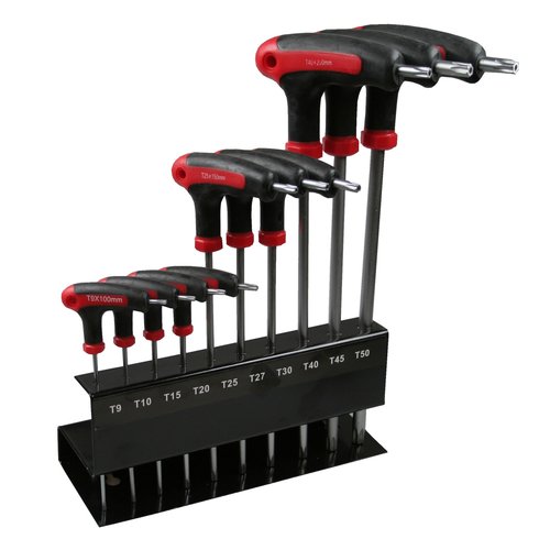 Hofftech Torx Set in Handige Standaard - T-vorm - Anti Slip - 10 delig Hofftech Torx Set in Handige Standaard - T-vorm - Anti Slip - 10 delig