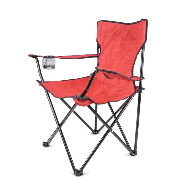 Benson Opvouwbare campingstoel met leuning - antislip voeten - draagtas - zithoogte 40 cm - max. 110 kg