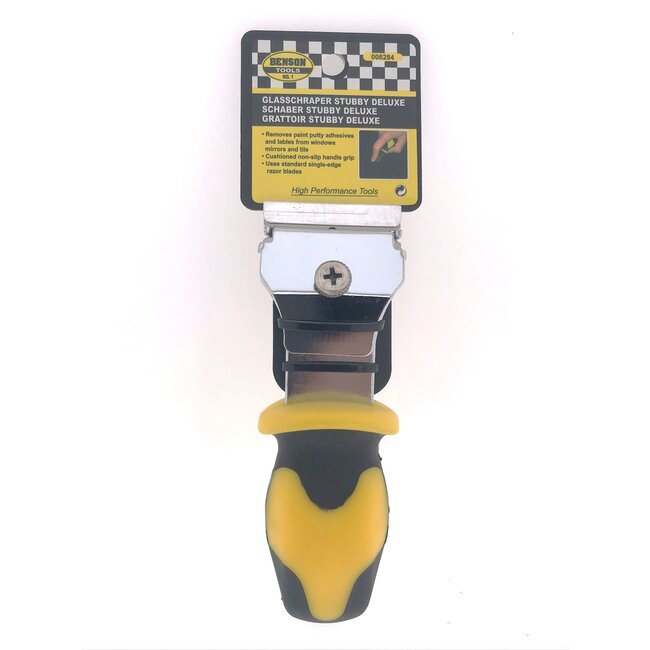 Benson Glasschraper met omkeerbaar mes - 120 mm - rubberen grip - eenvoudig te vervangen mes