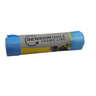 Benson Vuilniszakken - 35 liter - trekband - geperforeerd - 15 stuks - blauw