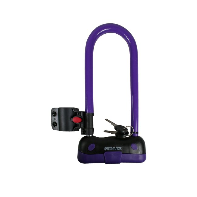Stahlex Kleurrijk beugelslot - dubbelzijdige vergrendeling - weerbestendig - 95 x 240 mm - paars