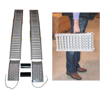 Benson Opvouwbare oprijplank set - duurzaam staal - 170 cm x 25 cm - 2 stuks