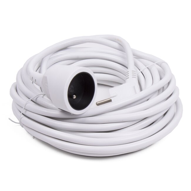 Benson Verlengsnoer - 3 meter - wit - 3x1,5 mm² - 230V - max 2300W