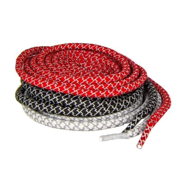 Rucanor Reflecterende ronde schoenveters - grijs - 5 mm x 1500 mm - 100% polyester