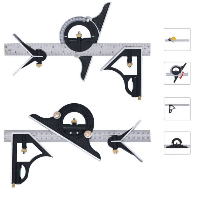 Benson Multifunctionele winkelhaak - zwaaihaak - roestvrij staal - 300 mm