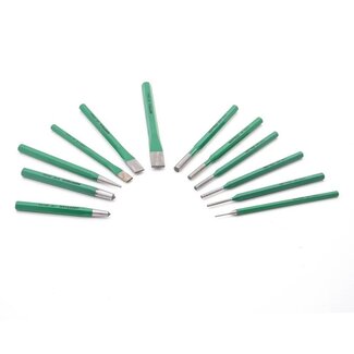 Hofftech 12-delige drevel- en beitelset - gehard staal - hittebestendig - veelzijdig gebruik