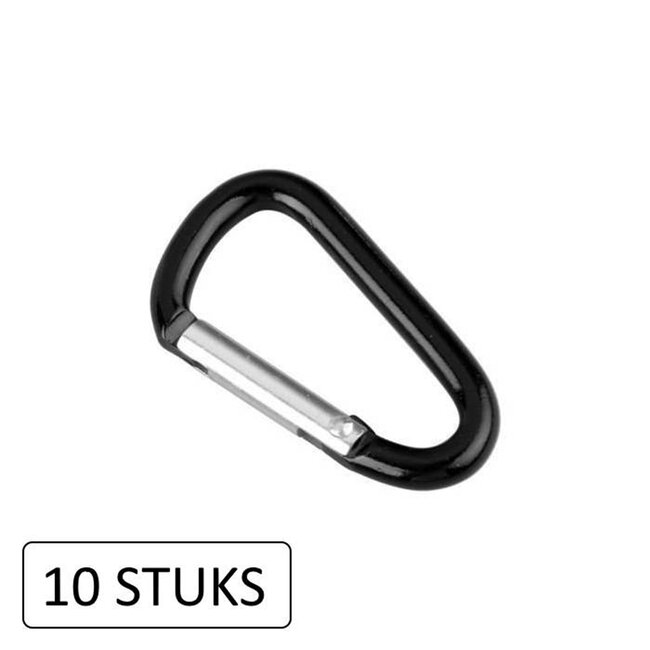 Benson Musketonhaak - Karabijnhaak - Lichtgewicht Aluminium - 6 x 60 mm - 10 stuks