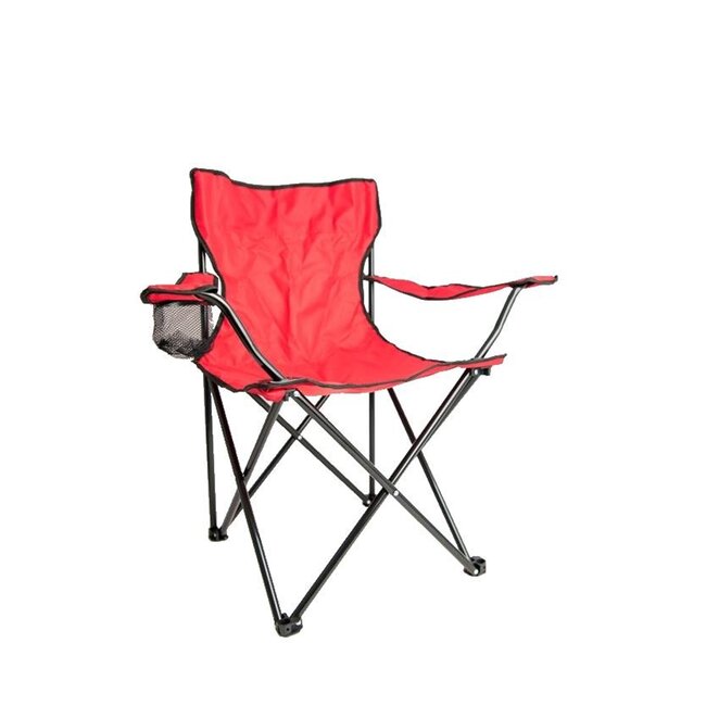 Benson Opvouwbare campingstoel met leuning - antislip voeten - draagtas - zithoogte 40 cm - max. 110 kg