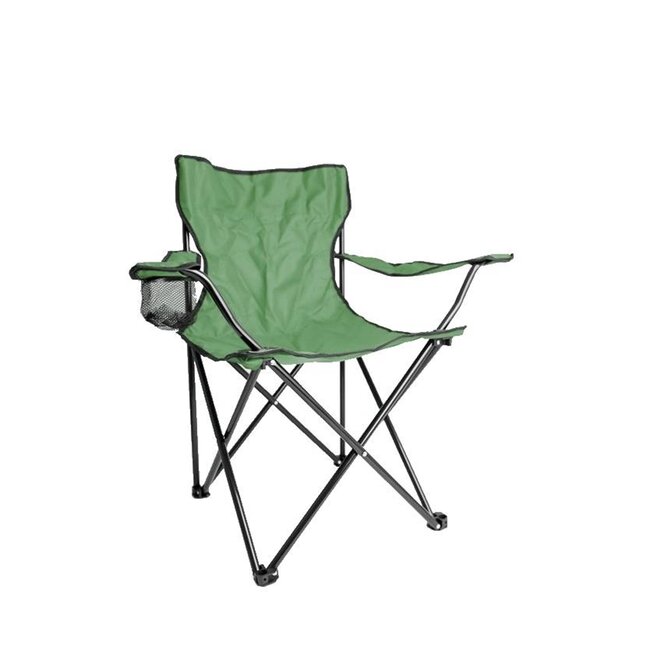 Benson Opvouwbare campingstoel met leuning - antislip voeten - draagtas - zithoogte 40 cm - max. 110 kg