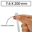 Hofftech Hersluitbare kabelbinders - 7.6 x 200 mm - wit - 50 stuks