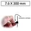 Hofftech Hersluitbare kabelbinders - 7.6 x 300 mm - Zwart - 50 stuks - Herbruikbaar en losneembaar