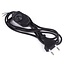 Benson Stroomsnoer met vloerdimmer - zwart - 2 meter - led geschikt - stijlvol design
