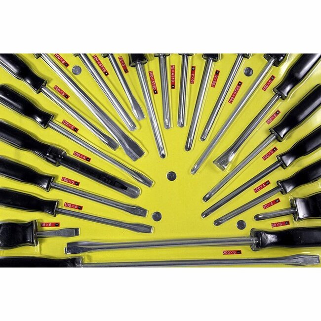 Benson Complete schroevendraaierset - 22-delig - ergonomische handgrepen - chroom-vanadiumstaal