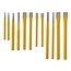Benson 12-delige beitel- en drevelset - achthoekig staal - gele dip-coating - inclusief opberghoes