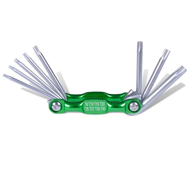 Hofftech Vouwbare inbus- en Torxsleutelset - 3-delig - Kleurgecodeerd - Chroom-vanadiumstaal