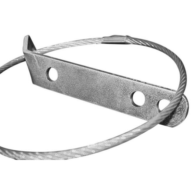 Benson Veiligheidskabel aanhangwagen - 20 cm - hulpkoppeling met strip